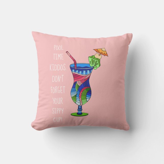 Coussin Coupe Sippy Adulte (rose), Billard mignon (Recto)