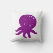 Coussin Coupe violet octopus Ancien imprimé (Recto)