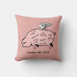 Coussin Coupes de porc volantes