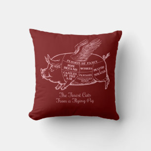 Coussin Coupes de porc volantes