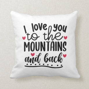 Coussin Couple Cadeau Je T'Aime À La Montagne Et De Retou
