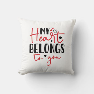 Coussin Couple Cadeau Mon Coeur Vous Appartient