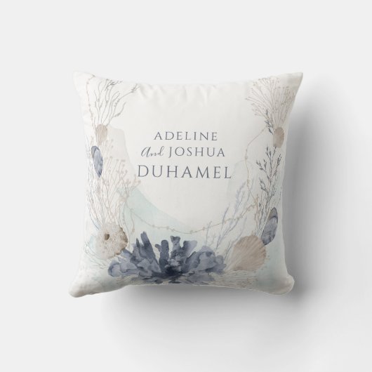 Coussin Couple Coquillage Corail Côté Ethéré (Verso)