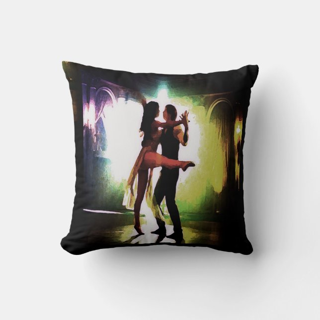 Coussin Couple Dancing Watercolor (Recto)