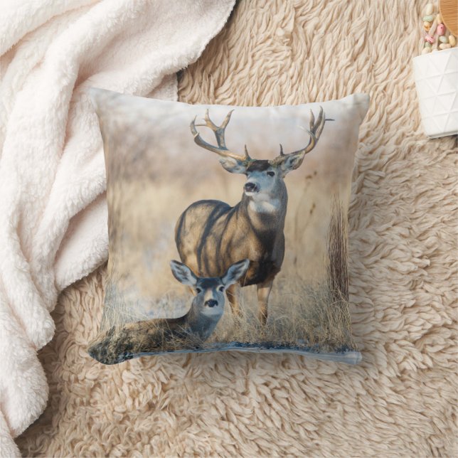 Coussin Couple de Cerfs Mulets (Couverture)