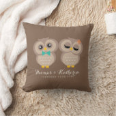 Coussin Couple de Chouette adorable (Couverture)