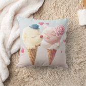 Coussin Couple de crème glacée - Amour au premier coup (Couverture)
