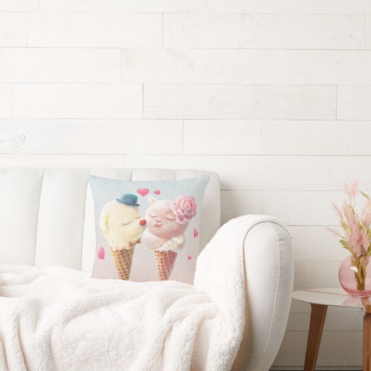 Coussin Couple de crème glacée - Amour au premier coup (Canapé)