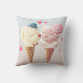 Coussin Couple de crème glacée - Amour au premier coup (Verso)