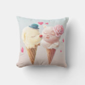 Coussin Couple de crème glacée - Amour au premier coup (Recto)