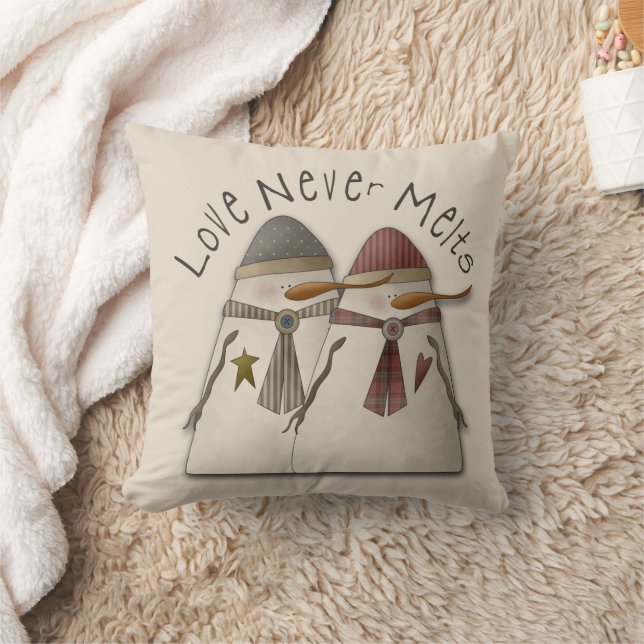 Coussin Couple de neige (Couverture)