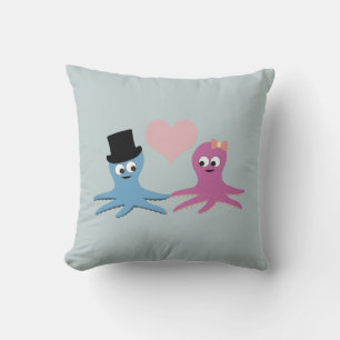 Coussin Couple de poulpe mignonne
