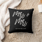 Coussin Couple lesbien Mme et Mme moderne personnalisé (Couverture)