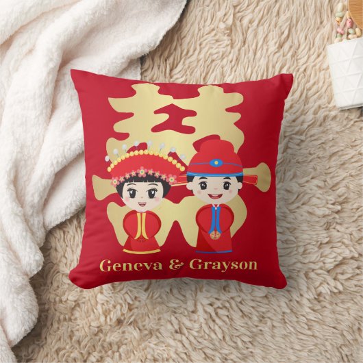 Coussin Couple Mariage chinois traditionnel  (Couverture)