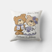 Coussin couple mariage petit ours (Verso)