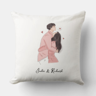 Coussin couple mignon