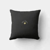 Coussin Couple Names Love Monogram sur Black (Verso)