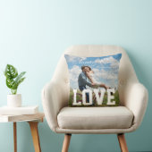 Coussin Couple Photo Amour Simple Ajouter Nom Texte et Mes (Chaise)