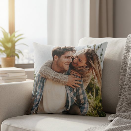 Coussin Couple Photo Votre Propre Deux Image Double Face