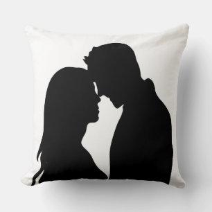 COUSSIN COUPLE ROMANTIQUE SILHOUETTE