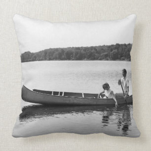 Coussin Couples dans un canoë