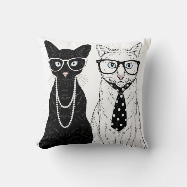 Coussin Couples de chat (Recto)