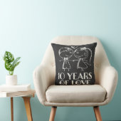 Coussin Couples du 10e anniversaire Chalk tiré cadeau Cous (Chaise)