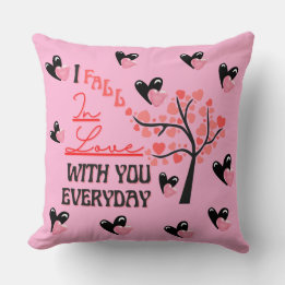 Coussin Couples je tombe amoureux de vous tous les jours