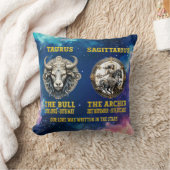 Coussin Couples Personnalisé Zodiac Star Sign Cushion (Couverture)