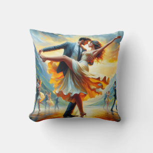 Coussin Couples romantiques et fantaisistes dansant