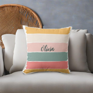 Coussin Coups de pinceau modernes avec des couleurs Tendy