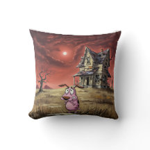 Coussin courage chien lâche