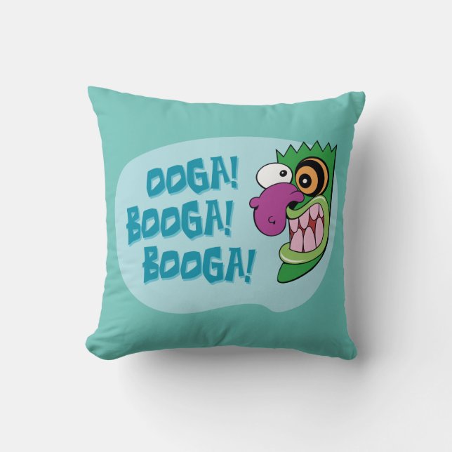 Coussin Courage du chien lâché | Ooga Booga Booga Booga ! (Recto)