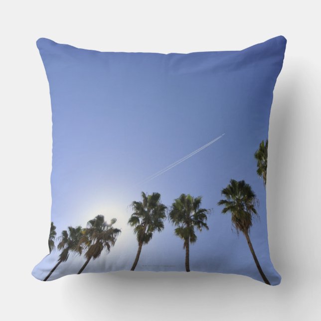 Coussin Courant de jet au-dessus des palmiers (Recto)