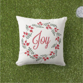 Coussin Courbe de Noël Joie Florale Rouge Vert (Herbe)