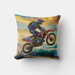 Coussin Coureur de motocross à la course sur la plage II