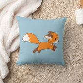 Coussin Coureur de renard sur bleu (Couverture)