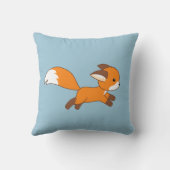 Coussin Coureur de renard sur bleu (Verso)