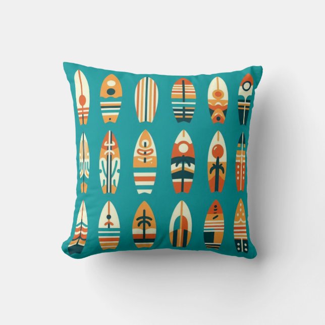 Coussin Coureurs des vagues (Recto)
