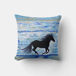 Coussin Courir en toute liberté au bord de la mer 2
