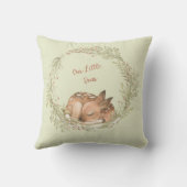 Coussin Couronne de feuilles de printemps de faon de cerf  (Verso)