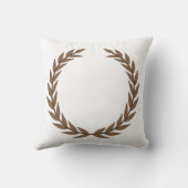 Coussin Couronne de laurier dorée initiale personnalisée b (Verso)