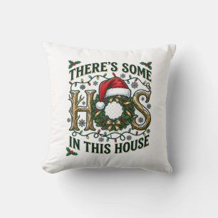 Coussin Couronne de Noël de maison Hos Chapeau de Père Noë