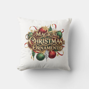 Coussin Couronne de Noël Magique & Bougies Personnalisées 