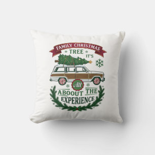 Coussin Couronne de pin de la voiture familiale de Noël