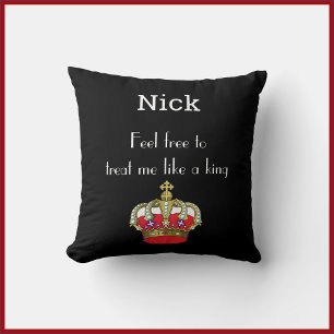 Coussin Couronne de roi mignonne pour lui