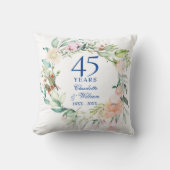 Coussin Couronne de roses 45e 65e anniversaire de mariage (Recto)