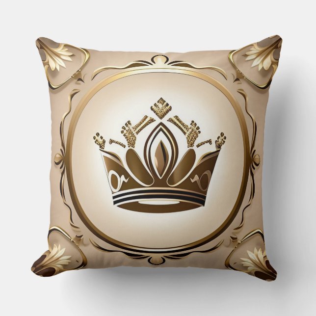 Coussin Couronne dorée élégante (Recto)