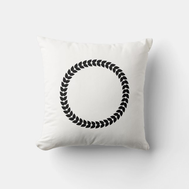 Coussin Couronne feuille Black Laurel (Recto)