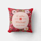 Coussin Couronne florale rouge pour la cérémonie du thé de (Recto)